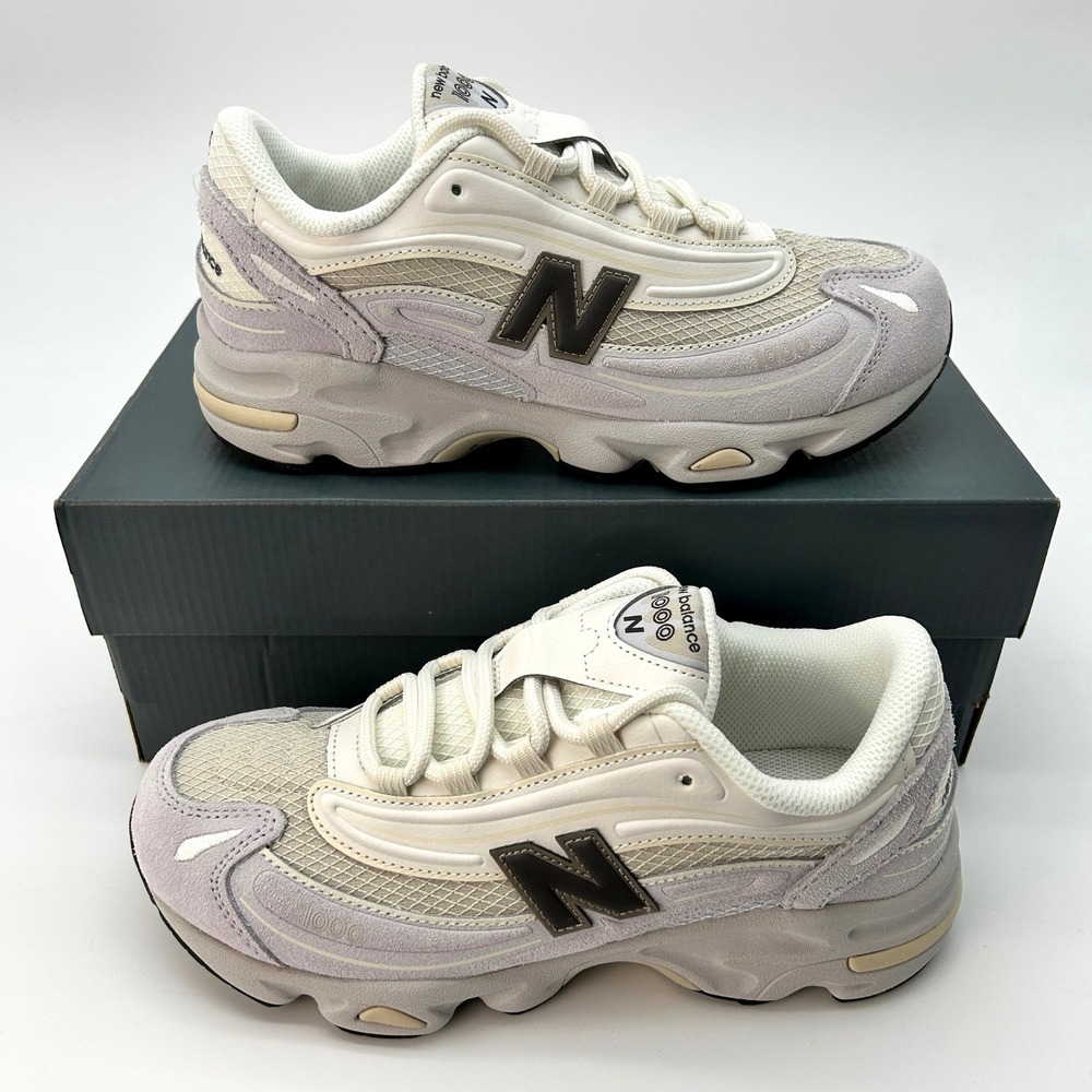 New Balance 1000 Big Kids Sneakers Size 6 White Purple Grey Y2K NEW GC1000SB